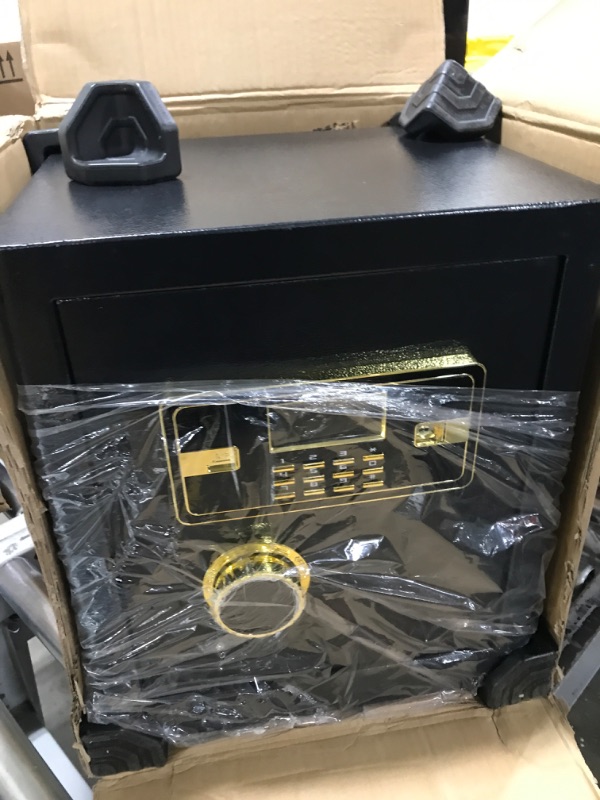 Photo 2 of 2.2 Cub Safe Box Fireproof Waterproof, Security Home Safe with Fireproof Document Bag, Digital Keypad LCD Display Inner Cabinet Box, Large Fireproof Safe for Money Jewelry Document Valuables Gold