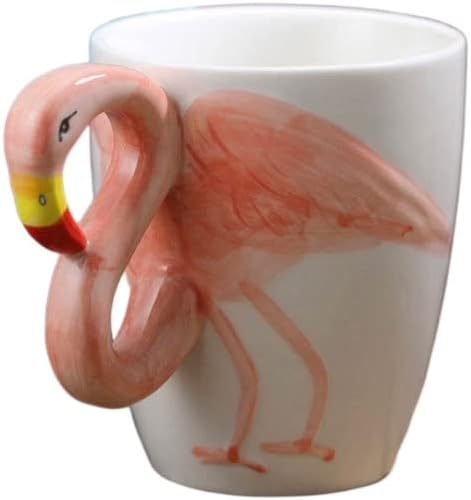 Photo 1 of  13.5oz White and Pink Flamingo Mug for Hot Drinks