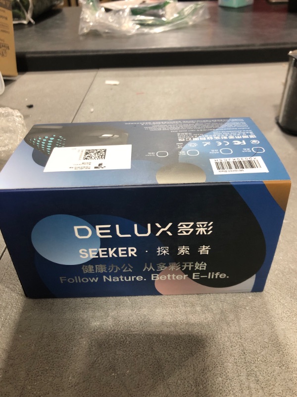 Photo 1 of DELUX Seeker Wireless Ergonomic Vertical Mouse with OLED Screen, BT and USB Receiver, Connect with Up to 4 Devices, Thumb Wheel, 4000DPI, Programmable Rechargeable Silent Mouse(M618XSD-Black)