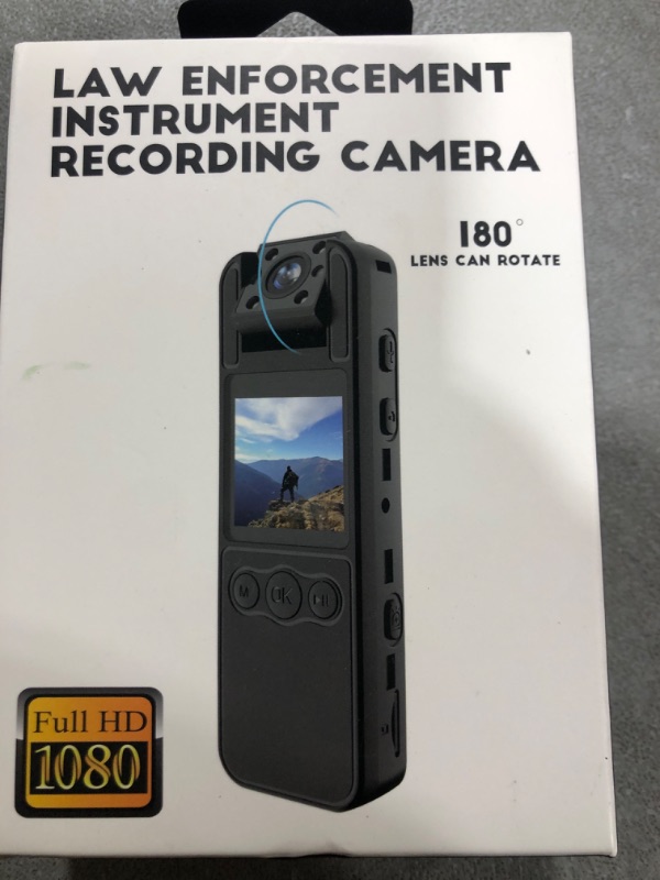 Photo 2 of Body Camera with Audio and Video Recording, HD 1080P Body Cam with 180° Rotating Lens, 6HR Battery, IR Cut Auto Night Vision, 128GB Body Worn Camcorder, for Personal Civilians, Police Law Enforcement
