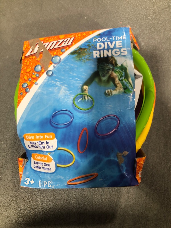 Photo 2 of Banzai Spring & Summer Toys Pool Time Dive Rings 6-Pack