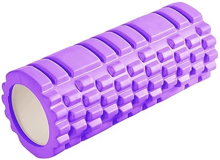 Photo 1 of 13" Purple Foam Roller - for Self Massage Exercise, Back Pain, Legs, Yoga, Relieve Muscles, Physical Therapy, Body Stretching, Deep Tissue - Medium Density
