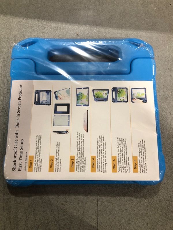 Photo 2 of Amazon Fire 7 Tablet Case for Kids(12th Generation, 2022 Release), Lainergie Lightweight Shockproof Kids Friendly Fire 7 Kids Tablet Cover with Handle Stand Incompatible iPad Samsung Lenove, Blue
