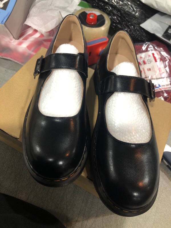 Photo 2 of BB BEROBELLO FASHION IS AN ATTITUDE Women's Vintage Black/Brown Mary Jane Flats JK Uniform Dress Shoes