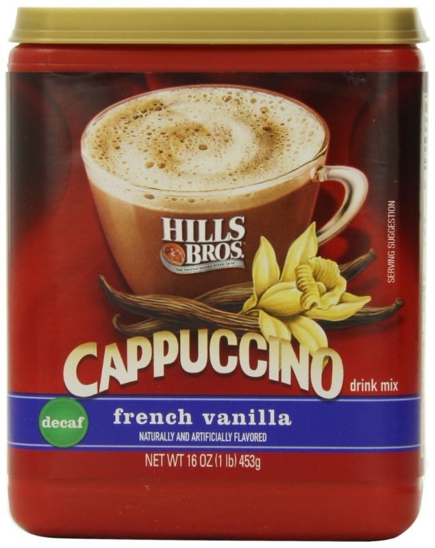 Photo 1 of 2 PACK Hills Bros Cappuccino, Decaf French Vanilla, 16 Ounce- EXP 04/2024