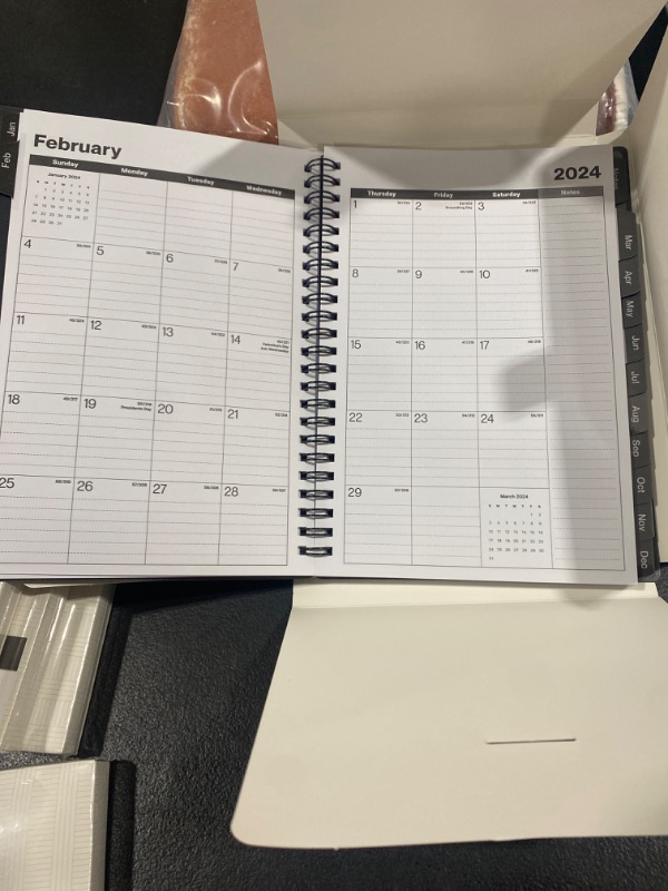 Photo 1 of Dunwell Appointment Daily Planner 2024, Small 6x8.25" Planner with Tabs, 12 Months 2024 Appointment Book with 15 Minute Increments, 2024 Calendar Daily Planner with Hourly Schedule Gray 2024