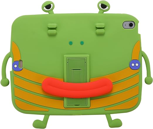 Photo 1 of 3D Cute Frog Case for iPad Air 5th/Air 4th Generation Case 10.9 inch 2022/2020,Kawaii Cartoon Kids Teens Boys Girls Women Sausage Mouth Frog Soft Silicone Case with Kickstand/Pen Slot Holder