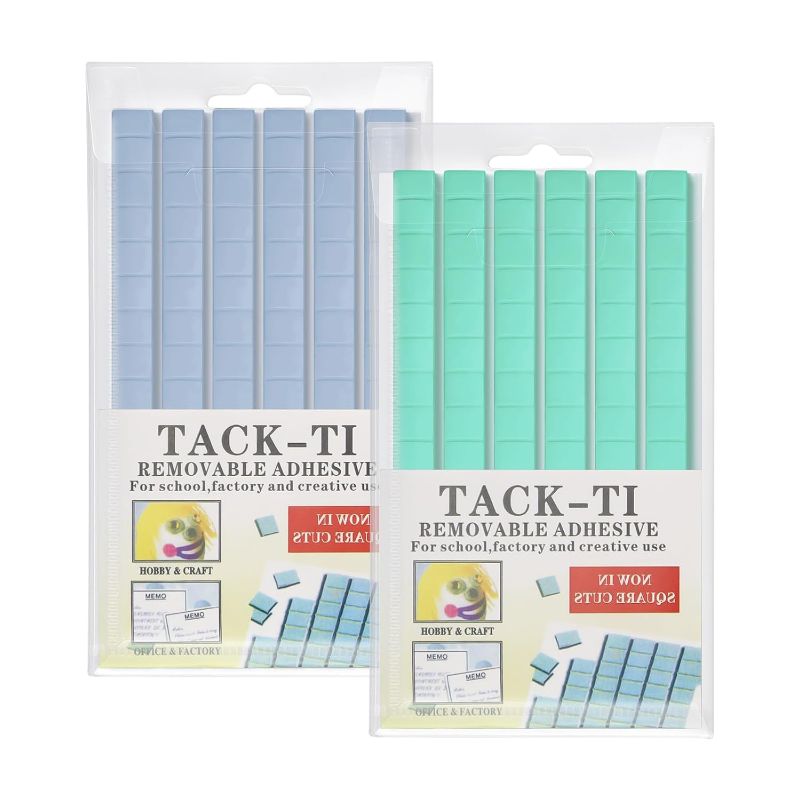 Photo 1 of 204 Pcs Tacky Putty, Catephe Poster Sticky Tack, Removable Adhesive Mounting Putty, Reusable Poster Sticky Tack for Wall Hanging Pictures Nail Art and Sticky Craft(Green+Blue)… 