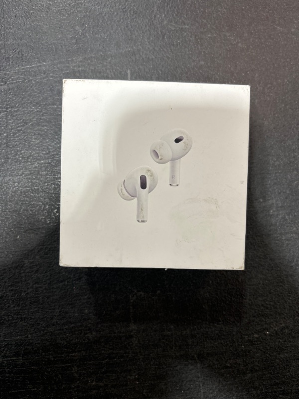 Photo 3 of Apple AirPods Pro (2nd Generation) Wireless Ear Buds with USB-C Charging, Up to 2X More Active Noise Cancelling Bluetooth Headphones, Transparency Mode, Adaptive Audio, Personalized Spatial Audio USB-C Without AppleCare+ - FACTORY SEALED - OPENED FOR PICT