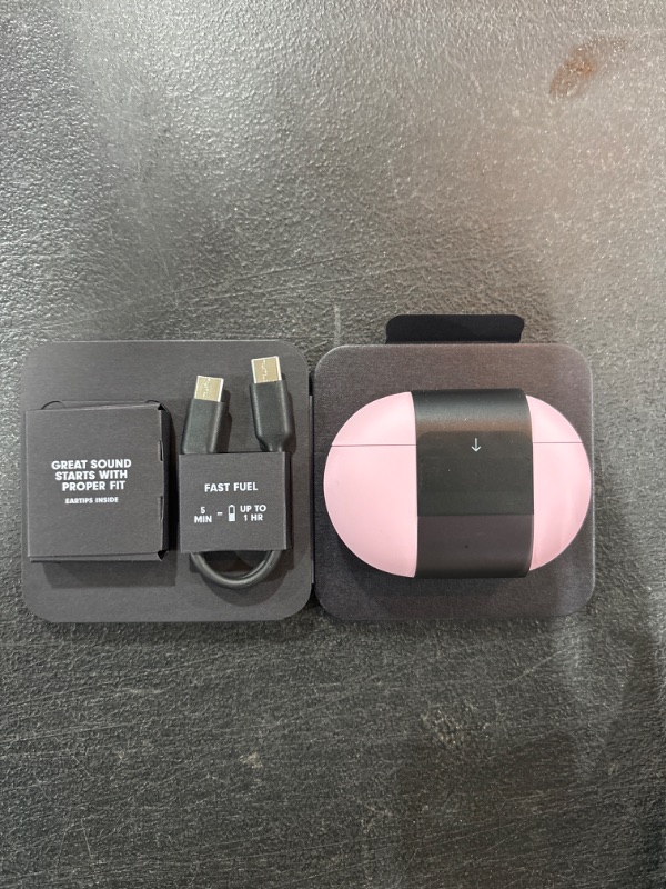 Photo 2 of Beats Studio Buds with Apple 20W USB-C Power Adapter - Sunset Pink Sunset Pink Studio Buds & Power Adapter Without AppleCare+- FACTORY SEALED -- OPENED FOR PICTURES 