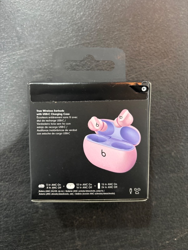 Photo 4 of Beats Studio Buds with Apple 20W USB-C Power Adapter - Sunset Pink Sunset Pink Studio Buds & Power Adapter Without AppleCare+- FACTORY SEALED -- OPENED FOR PICTURES 