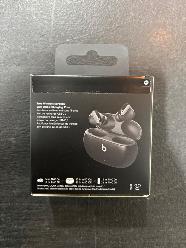 Photo 4 of Beats Studio Buds - True Wireless Noise Cancelling Earbuds - Black with AppleCare+ (2 Years) Black Studio Buds w/ AppleCare+ - FACTORY SEALED - OPENED FOR PICTURES 