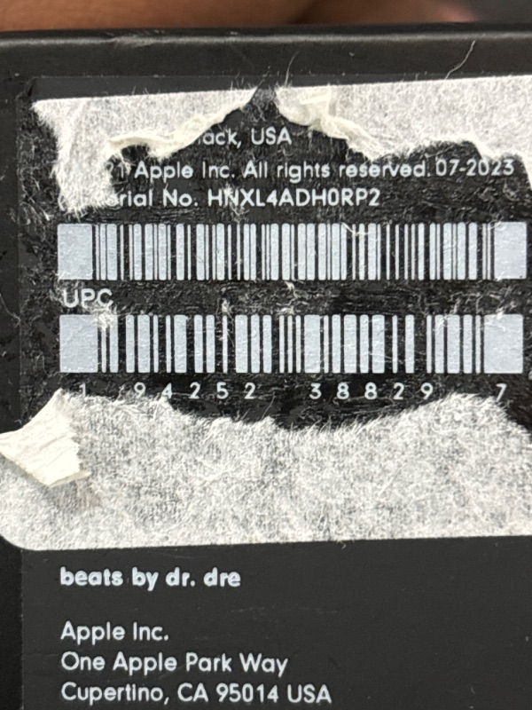Photo 5 of Beats Studio Buds - True Wireless Noise Cancelling Earbuds - Black with AppleCare+ (2 Years) Black Studio Buds w/ AppleCare+ - FACTORY SEALED - OPENED FOR PICTURES 