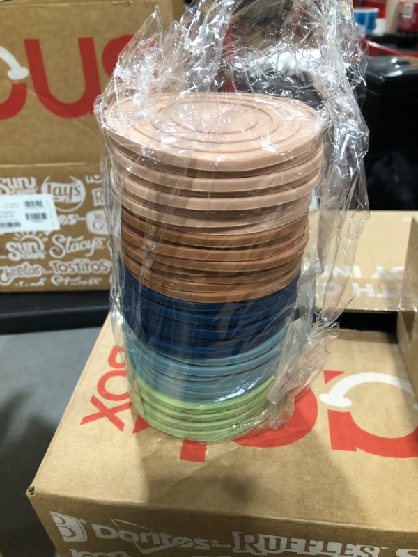 Photo 1 of 40 pack of various colors silicone coasters