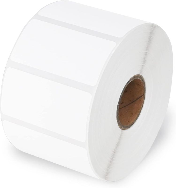 Photo 1 of 2"x 1" White Direct Thermal Barcode Labels, Shipping Labels, Compatible with Zebra & Rollo Label Printer, 1300 Labels of Roll (1 Roll)