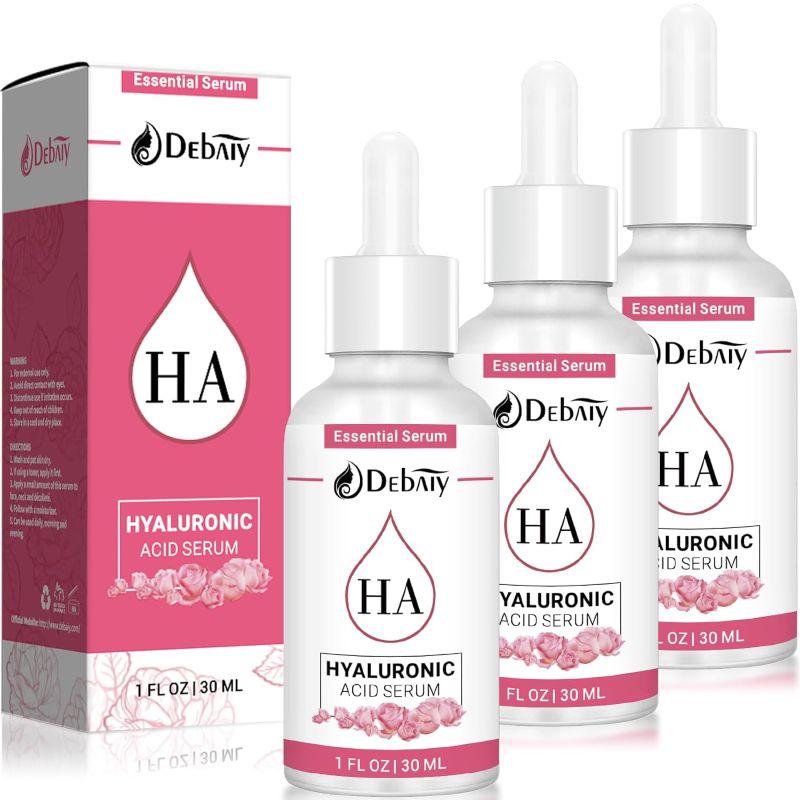 Photo 1 of 3 Pack Rose Hyaluronic Acid Serum for Face Anti-Wrinkle Anti-Aging Serum with Palmitoyl Pentapeptide-4 & Palmitoyl Tripeptide-1 (1fl oz | 30ml/Each)Expire November 20 2026