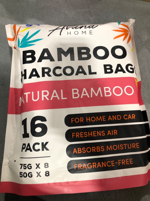 Photo 2 of (16 Pack) Bamboo Charcoal Air Purifying Bag - Charcoal Bags Odor Absorber, for Car, Home & Shoes - Activated Charcoal , Fragrance-Free Odor Eliminator (8x75g, 8x50g)