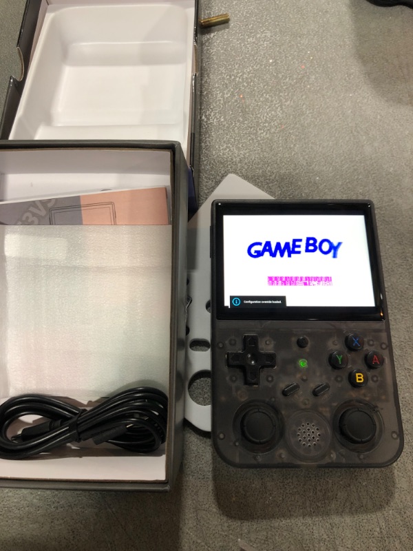 Photo 1 of RG353VS Retro Handheld Game Linux System RG3566 3.5 inch IPS Screen,RG353VS with 64G TF Card Pre-Installed 4452 Games Supports 5G WiFi 4.2 Bluetooth Online Fighting,Streaming and HDMI RG353VS-Black transparent-new