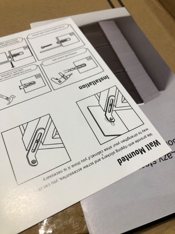 Photo 1 of ANTBOX Shoe Organizer Storage Box, Portable Folding Shoe Rack for Closet with Magnetic Clear Door,Large Sneaker Cabinet Bins All-in-one Sturdy Easy Assembly 10 Layers-20 Grids 10 Layers-20 Grids Brown
