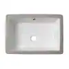 Photo 1 of 18 in. Undermount Ceramic Bathroom Vessel Sink in White
