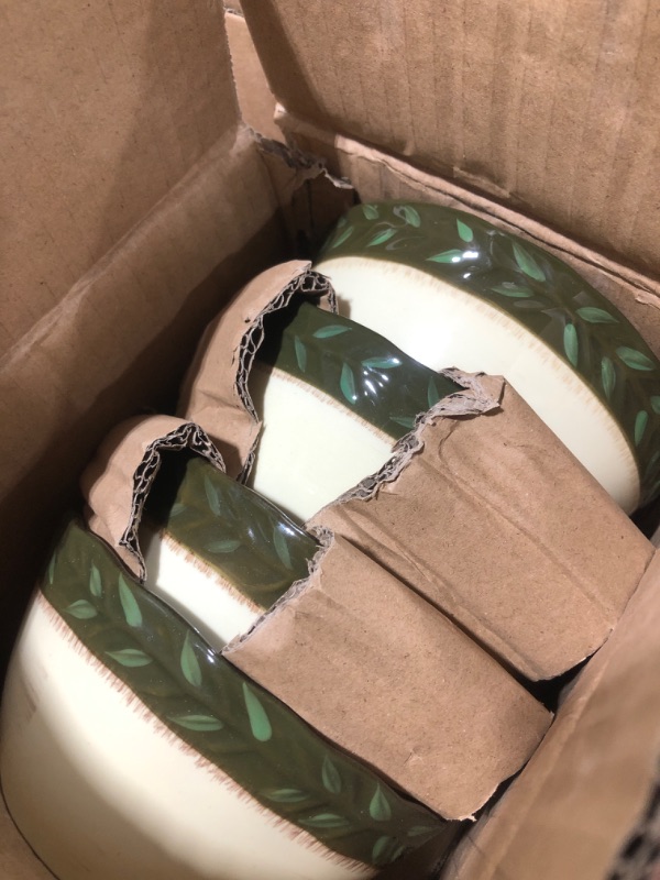 Photo 1 of Paseo Road by HiEnd Accents | Rustic Dinnerware Set Pinecone Ceramic 16 Piece Forest Pine Cones Theme Dishware Set with Dinner Plates, Bowls, Salad Plates, Coffee Mugs, Log Cabin Dish Set for 4