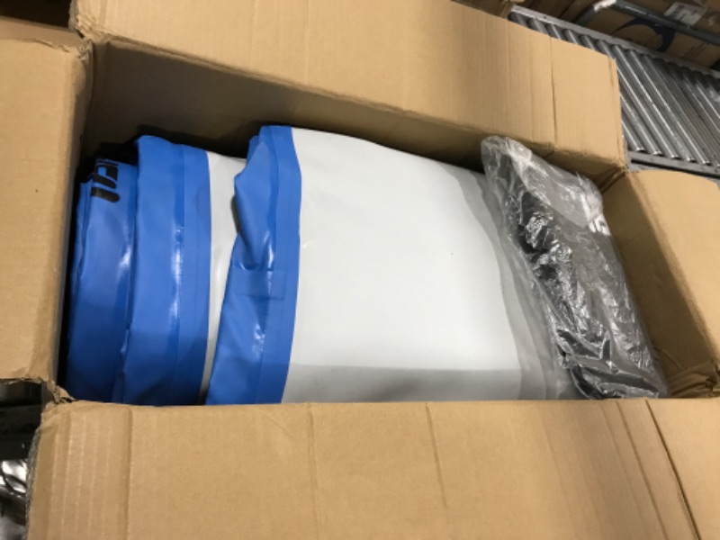 Photo 1 of IBATMS Air Tumbling Mat, 10ft/13ft/16ft/20ft Inflatable Gymnastics Air Mat for Gymnastics Training/Home Use/Cheerleading/Yoga/Water light blue 20ft(6x0.9x0.1m)