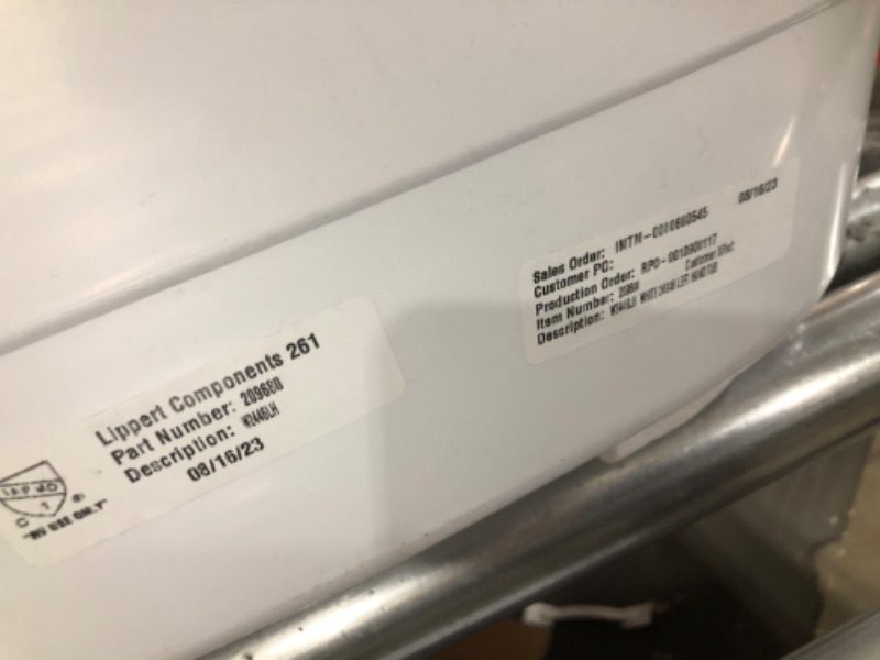 Photo 3 of Lippert Components 209681 White 24" x 46" Left Handed Bath Tub