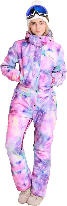 Photo 1 of Bluemagic Womens Snowsuit One Pieces Ski Suits Jumpsuits Colorful Coveralls Snowboard Jackets, L
