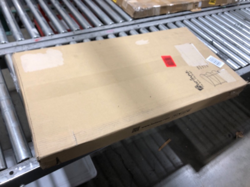 Photo 1 of Furinno Frans Turn-N Half Round Console Table with Stainless Steel Tubes, White Oak, 15.6D x 31.1W x 30.8H in White Oak 3-Tier Stainless Steel