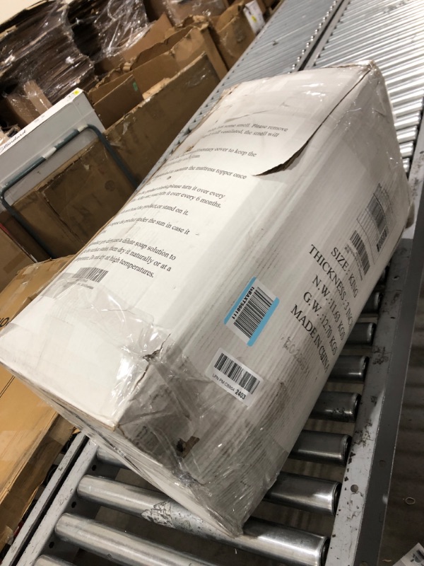 Photo 1 of 3 Inch King Size Gel Memory Foam Mattress Topper , Cooling Mattress Pad Cover for Back Pain, Bed Topper with Removable Bamboo Cover?Soft & Breathable King?76 x 80 inch? 3 inch?White Cover?