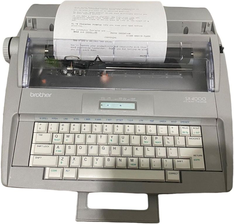 Photo 1 of BROTHER SX-4000 LCD DISPLAY TYPEWRITER