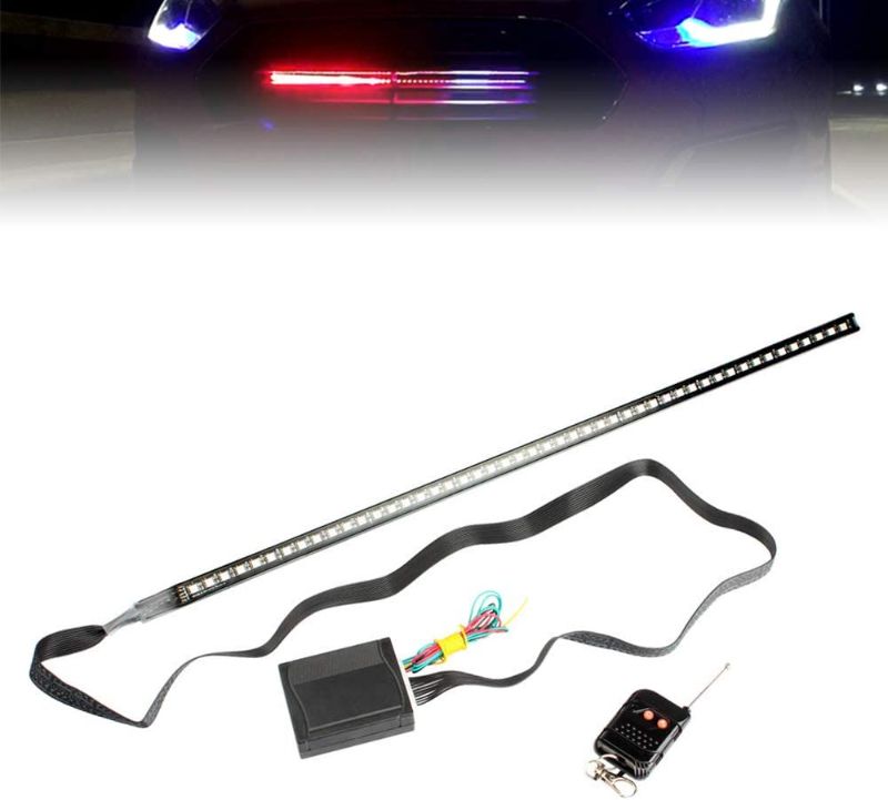 Photo 1 of Yolu RGB LED Knight Rider Scanner Light Strip 22'' 48-SMD Multicolored LED Flash Strobe Grille Light Car Truck Interior Exterior Lighting 