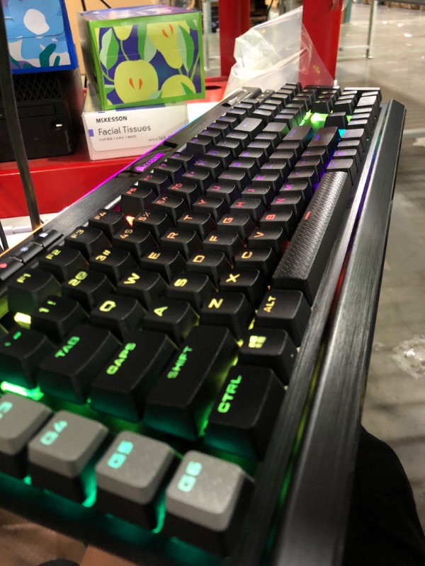 Photo 2 of Corsair K95 RGB Platinum XT Mechanical Gaming Keyboard, Backlit RGB LED, Cherry MX Speed RGB Silver, Black (CH-9127414-NA) MX Speed Silver Keyboard*