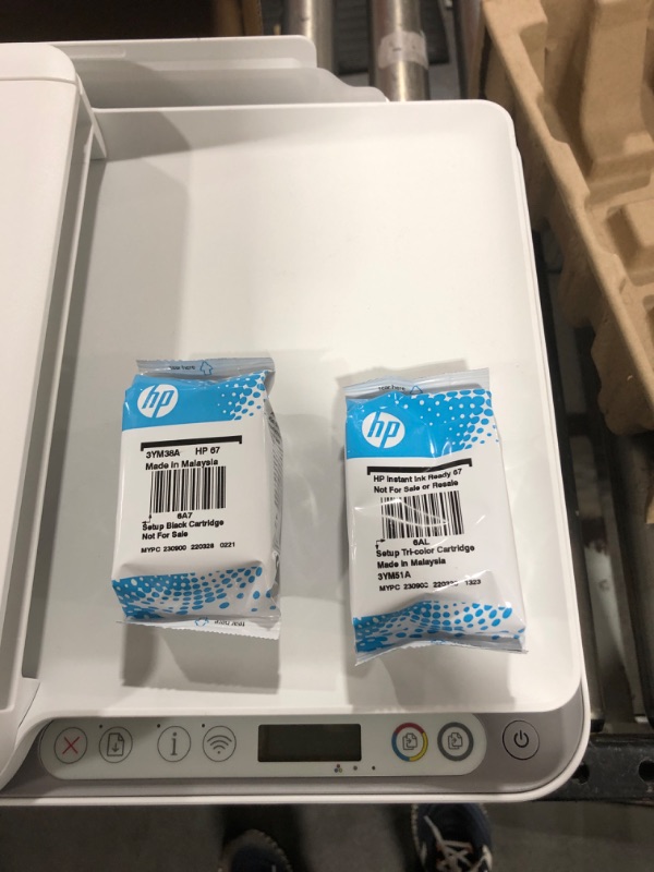 Photo 4 of HP DeskJet 4155e Wireless Color All-in-One Printer & 67XL Tri-Color High-Yield Ink Cartridge | 3YM58AN & 67XL Black High-Yield Ink Cartridge | 3YM57AN Printer + Tri-color Ink + Black Ink