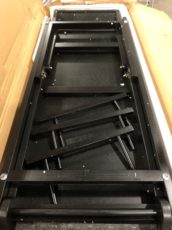 Photo 1 of Adjustable Pet Ramp for All Dogs and Cats, 48" Long with Safety Side Rails - for Couch or Bed with Paw Non Slip Traction Mat & Steps, Adjustable Height - Sturdy, Dog Training Manual (Black)
