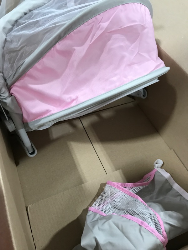 Photo 3 of Dream on Me Karley Bassinet - Grey and Pink (PLEASE READ NOTES)