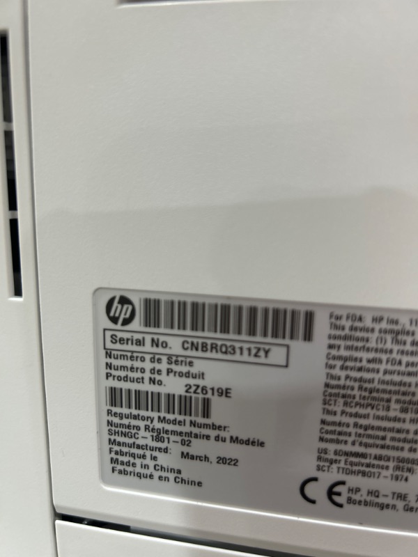 Photo 7 of  MISSING CORD !!! HP LaserJet Pro MFP 4101fdwe Wireless Black & White Monochrome Printer with HP+ Smart Office Features and Fax