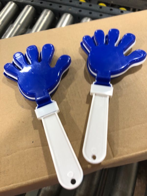 Photo 2 of Blue/White Hand Clapper Noise Makers Party Favors 2 PACK 