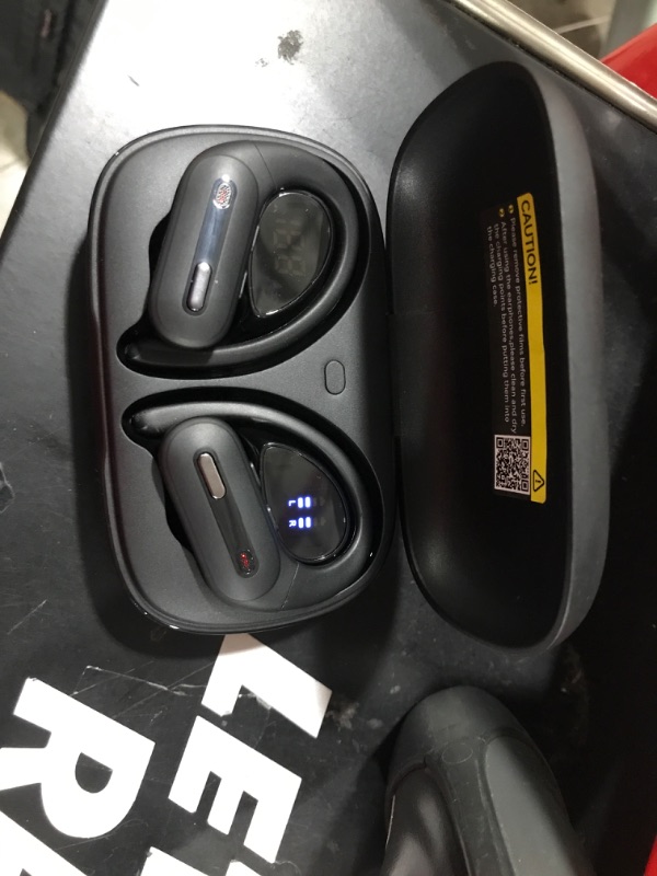 Photo 3 of Wireless Earbuds Bluetooth 5.3 Headphones 60 Hrs Playtime Sports Ear buds with Wireless Charging Case & LED Power Display Over-ear Earphones with Ear hooks Waterproof Stereo Bass Headset for Workout Black **DOES NOT INCLUDE CHARGING CORD**