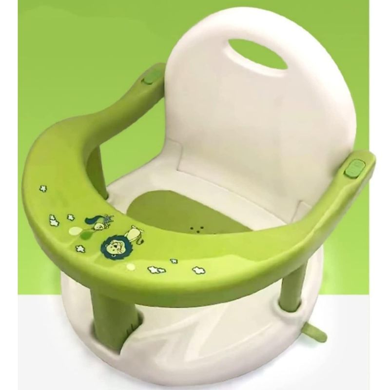 Photo 1 of chelity Baby Folding Bath Chair,Baby Bath Seat, Child Portable Shower Seat Bath Cushion, Adjustable Wrap Around Shower Chair for Infants 6 Months and Up (6-18 Months) (Green)
