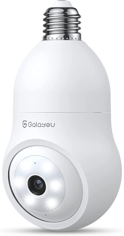 Photo 1 of GALAYOU 360 Light Bulb Security Camera - Light Socket Wireless Camera for Home Security Recording Indoor&Outdoor, WiFi Lightbulb Video Surveillance with 2K Resolution, Motion Tracking,Works with Alexa
