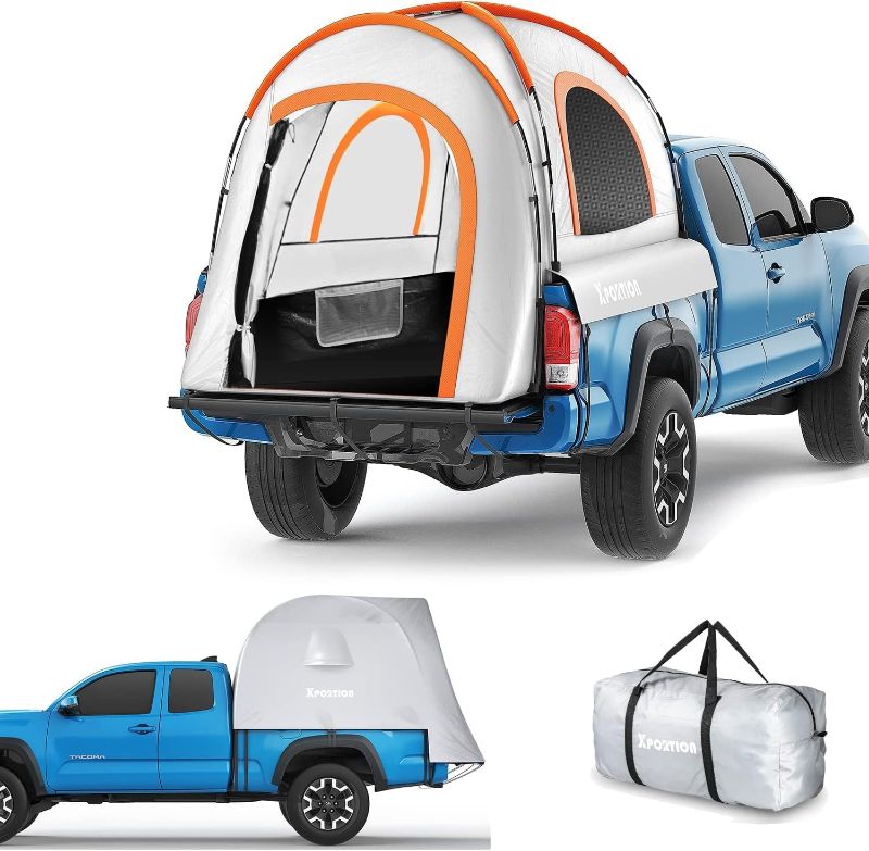 Photo 1 of XPORTION Truck Tent 6.5 FT Bed, Waterproof Pickup Truck Tent, Truck Bed Tent, PortableTruck Tent, Outdoor Camping Tent for 2 Person, Truck Tent for Bed with Beach mat, Shoe Bag & Storage Bag

