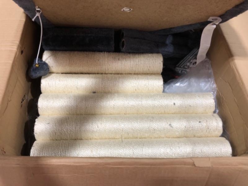 Photo 1 of Hey-Brother Cat Tree ,Multi-Level Cat Condo for Large Cat Tower Furniture with Sisal-Covered Scratching Posts, 2 Plush Condos, Big Plush Perches MPJ011G Smoky Gray