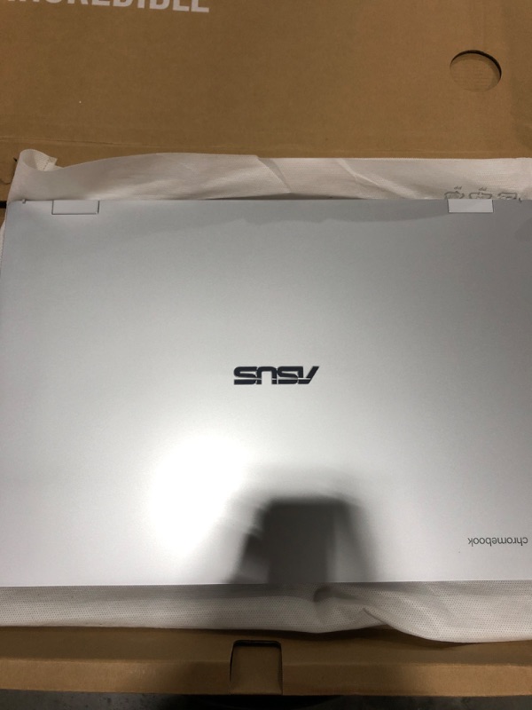 Photo 3 of ASUS - 17.3'' Chromebook - Intel Celeron N4500 - 4GB Memory - 64GB eMMC - Transparent Silver (CBX170C) - USED