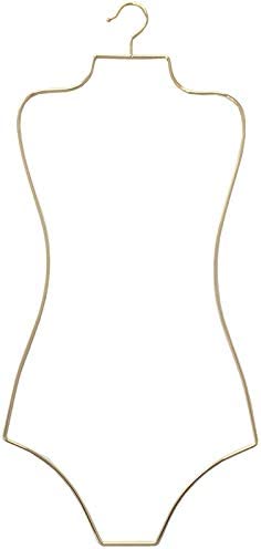 Photo 1 of  Arekuaei Gold Wire Lingerie Hangers Body Shape Metal Display Bikini Swimwear hanger-10 of Pack 