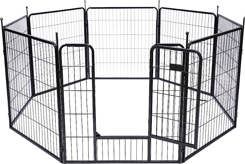 Photo 1 of  Extra Large 32" x 8 Panels Heavy Duty Dog Fence Indoor & Outdoor Pet Playpen 