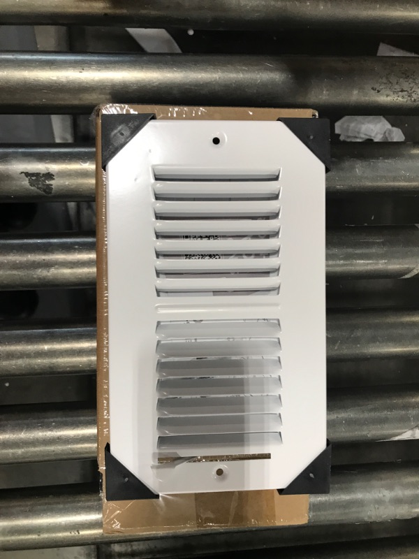 Photo 2 of 18"w X 8"h Steel Return Air Grilles - Sidewall and Ceiling - HVAC Duct Cover - White [Outer Dimensions: 19.75"w X 9.75"h]