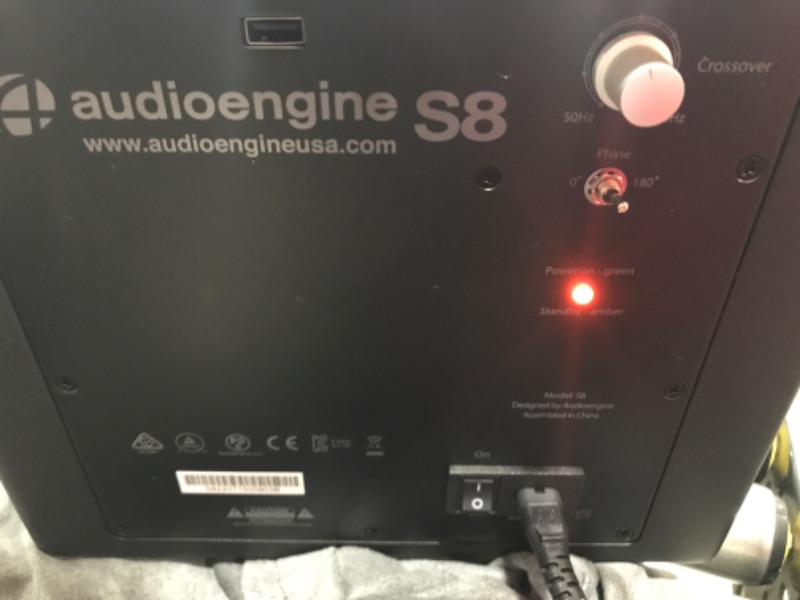 Photo 5 of Audioengine S8 250W Powered Subwoofer, Built-in Amplifier (Black) Black Wired