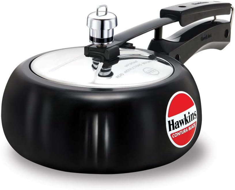 Photo 1 of Hawkins CB20 Hard Anodised Pressure Cooker, 2-Liter, Contura Black