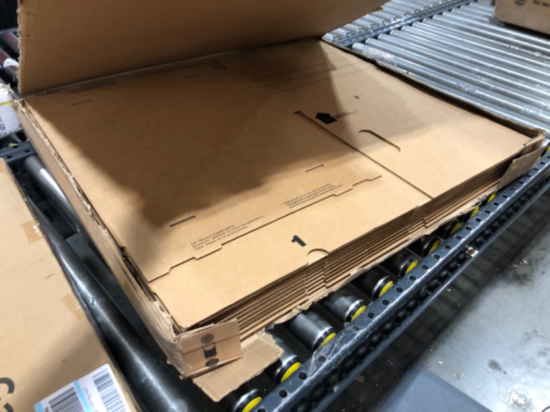 Photo 1 of Amazon Basics Medium Moving Boxes with Lid and Handles, 19 x 14.5 x 15.5 inches, 10-Pack Medium 10-Pack